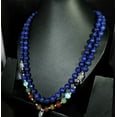 thumbnail image 1 of Natural Beaded Mala Tassel Necklace Blue Lapis Lazuli Round Beads Anniversary Gift Necklace, 1 of 9