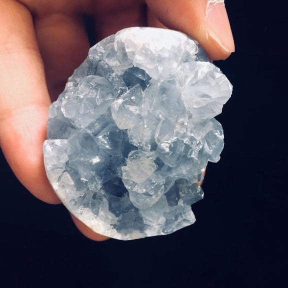 Natural Beautiful Madagascar Celestite Crystal Druzy Cluster Blue Sky Mineral Geode Stone Rough Stone crystal Crystal Crystals Stone Decoration Celestite blue Healing Natural ornament Crystals