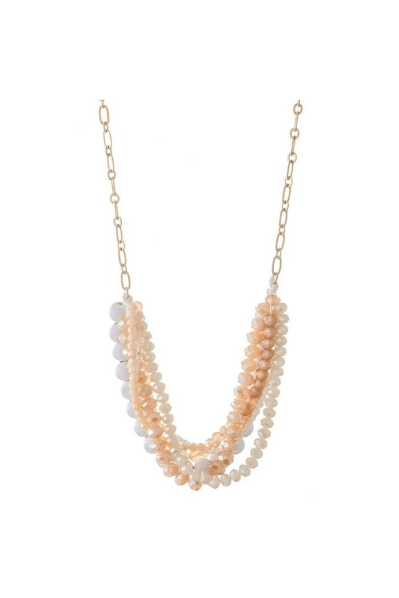 Earthy Luxe Multi-Strand Wood Chain Necklace