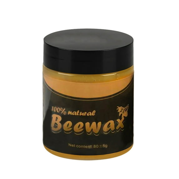 Natural Beeswax 80g Jar Multipurpose Pure Beeswax Block for Wood Care Leather Conditioning Candle Making Waxing and Crafting