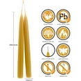 Natural Beeswax Taper Candles, Smokeless And Dripless Beeswax Candles 6