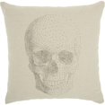 thumbnail image 1 of Natural Beige Faded Skull Throw Pillow, 1 of 4