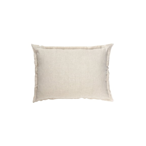 Natural Beige Fringe Dutch Euro Linen Pillow Pillow Cover Only