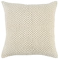thumbnail image 1 of Natural Beige Nubby Textured Modern Throw Pillow, 1 of 3