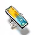 thumbnail image 1 of Natural Bi-Color Tourmaline Gemstone 925 Sterling Silver Ring Size 9, 1 of 2