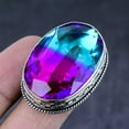 thumbnail image 1 of Natural Bi-Color Tourmaline Gemstone Handmade 925 Steling Silver Ring S.7, 1 of 2