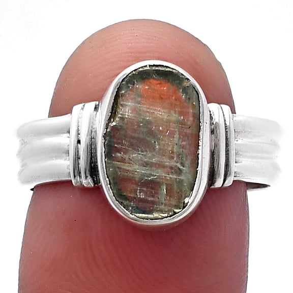 Natural Bio Kyanite Rough 925 Sterling Silver Ring s.8.5 Jewelry R-1470 SDR220054