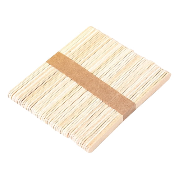 Natural Birch Colored Ice Sticks Handmade DIY Ice Sticks Baked Lollipop Sticks Friendly Additive Bagged Ice Sticks Cooking Utensils 50PCS