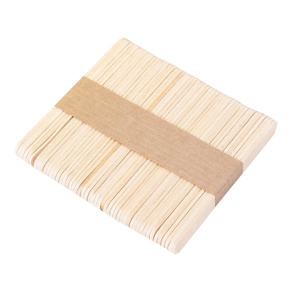 Natural Birch Handmade DIY Ice Sticks Baked Lollipop Sticks Friendly Additive Bagged Wooden Craft for Cooking Utensils 50PCS