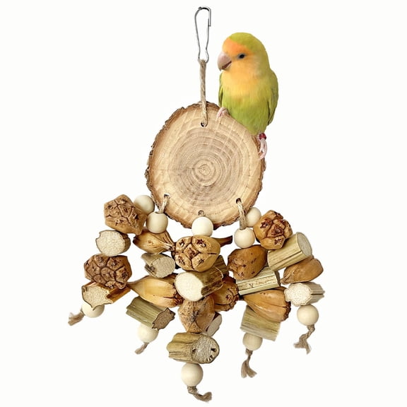 Natural Bird Toys - Chew Toys for Parakeet, Parrot, Cockatiel, Budgie, Conures - Bird Foraging Toys for Small and Medium Size Birds.