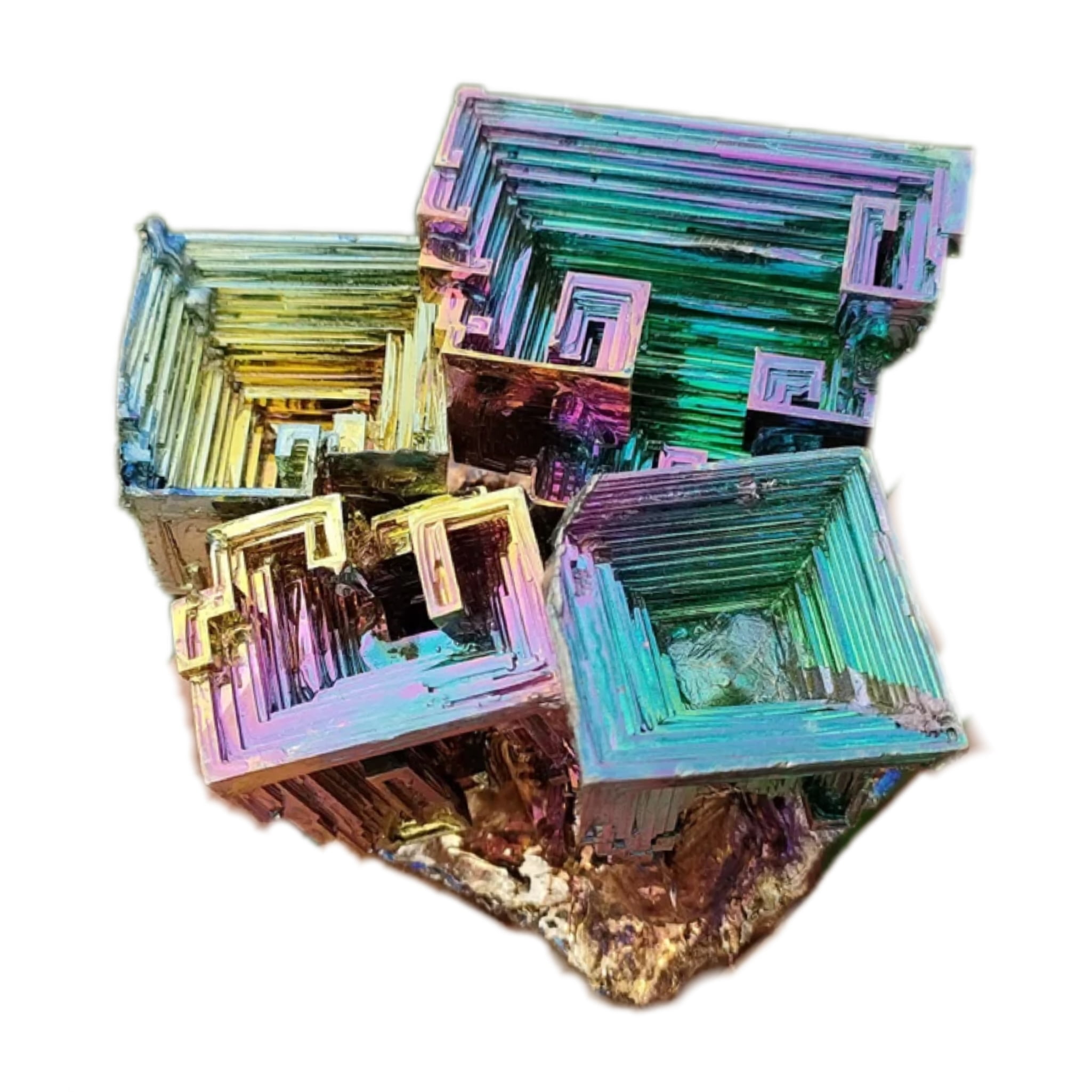 Cristal De Bismuth XX Large 55-70mm – Spécimen Naturel Aux Couleurs Irisées