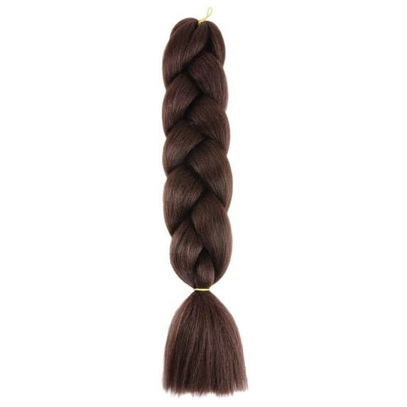 Natural Black Braiding Hair Extensions High Temperature Fiber Jumbo Braiding Hair Extensions One Pack Black Braiding Hair(1pc-24 Inch)