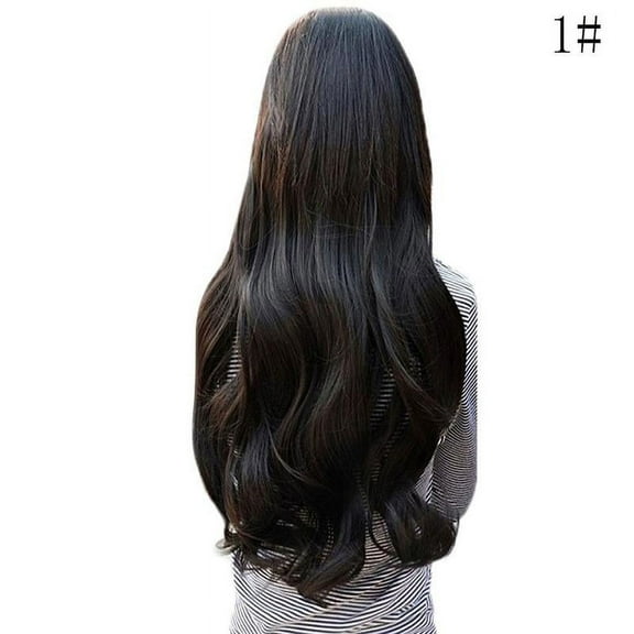 Natural Black Curly Hair Wig Womens Long Heat Resistant Wigs Hair Gift C0W2