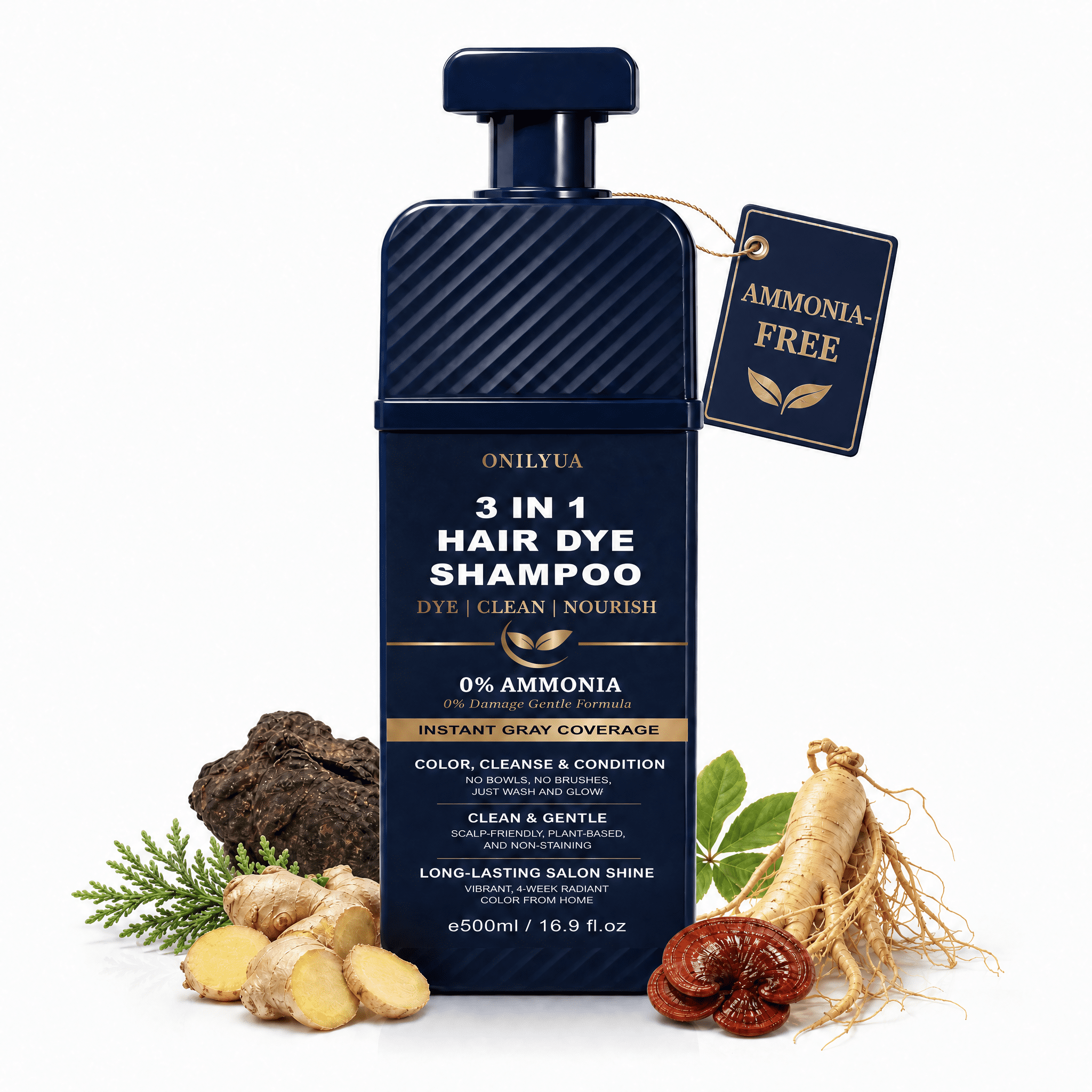 Just For Men Shampoo-In Color, Gray Hair Coloring for Men - Rich
