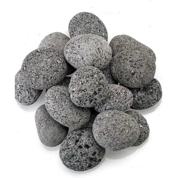 Natural Black Lava Rocks for Fire Pits - 20 lbs, 2-3 Inch - Volcanic Decorative Stones for Gas & Propane Fireplaces - Landscaping, Gardens, Indoor & Outdoor Decor