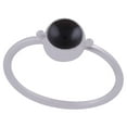 thumbnail image 1 of Natural Black Onyx 6mm Cabochon Round Shape Gemstone with Minimal Rawa Work Around in Beautiful Bezel Setting Handmade 925 Sterling Solid Silver Ring For Women, 1 of 2