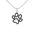 thumbnail image 1 of Natural Black Onyx Dog/Cat Paw Shape Pendant Necklaces for Women in Sterling Silver,July Birthstone Jewelry Gifts for Her Birthday,Wedding Anniversary,Mothers Day,Christmas,Graduation,Valentines, 1 of 7