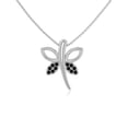 thumbnail image 1 of Natural Black Onyx Dragonfly Pendant Necklaces for Women in Sterling Silver, July Birthstone Jewelry Gifts for Her Birthday, Wedding Anniversary, Party, Graduation, Christmas, Mothers Day, Valentines, 1 of 7