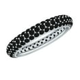 thumbnail image 1 of Rosec Jewels Certified Black Onyx Full Eternity Band - Anniversary Band Ring for Women - AAA Quality - With Jewelry Box, 18K White Gold, US 7.50, 1 of 9