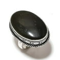 thumbnail image 1 of Natural Black Onyx Gemstone Handmade 925 Sterling Silver Ring Size 6, 1 of 2