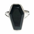 thumbnail image 1 of Natural Black Onyx Gemstone Womens Ring, Bazel Setting Coffin Shape Ring, Wedding Gifts For Her, Gifts For Girlfriend, Unique Gifts For Mom, Bridesmaid Gifts, Friendship Gifts (Black Onyx), 1 of 1