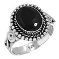 thumbnail image 1 of Natural Black Onyx Ring 925 Sterling Silver Handmade Jewelry, 1 of 5