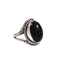 Natural Black Onyx Ring, Black Onyx Ring, December Birthstone, Bohemian Band, 925 Sterling Silver, Womens Ring, Christmas, Thanksgiving, Handmade, Statement Jewelry, Natural Gemstone Ring