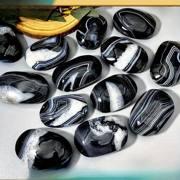 Natural Black Onyx Sardonyx Carved Sculpture | Hand-Polished | Earth Guardian | Grounding Energy | 110g