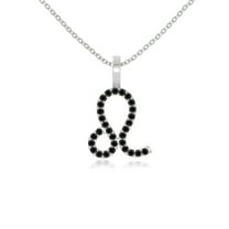 Natural Black Onyx Zodiac-Leo Shape Pendant Necklaces for Women in Sterling Silver,July Birthstone Jewelry Gifts for Her Birthday,Wedding Anniversary,Party,Mothers Day,Christmas,Graduation,Valentines