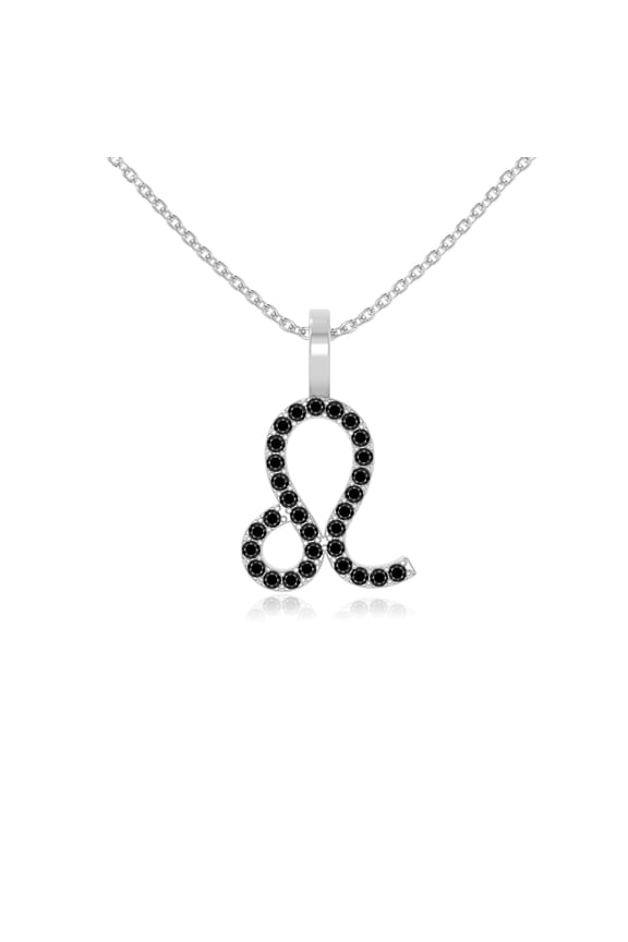 Natural Black Onyx Zodiac-Leo Shape Pendant Necklaces for Women in Sterling Silver,July Birthstone Jewelry Gifts for Her Birthday,Wedding Anniversary,Party,Mothers Day,Christmas,Graduation,Valentines