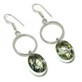 thumbnail image 1 of Natural Black Rutile Gemstone Handmade 925 Sterling Silver Earring 2.29", 1 of 2