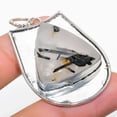 thumbnail image 1 of Natural Black Rutile Gemstone Handmade 925 Sterling Silver Pendant 2.01", 1 of 1