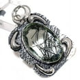 thumbnail image 1 of Natural Black Rutile Gemstone Handmade 925 Sterling Silver Pendant 2.17", 1 of 2
