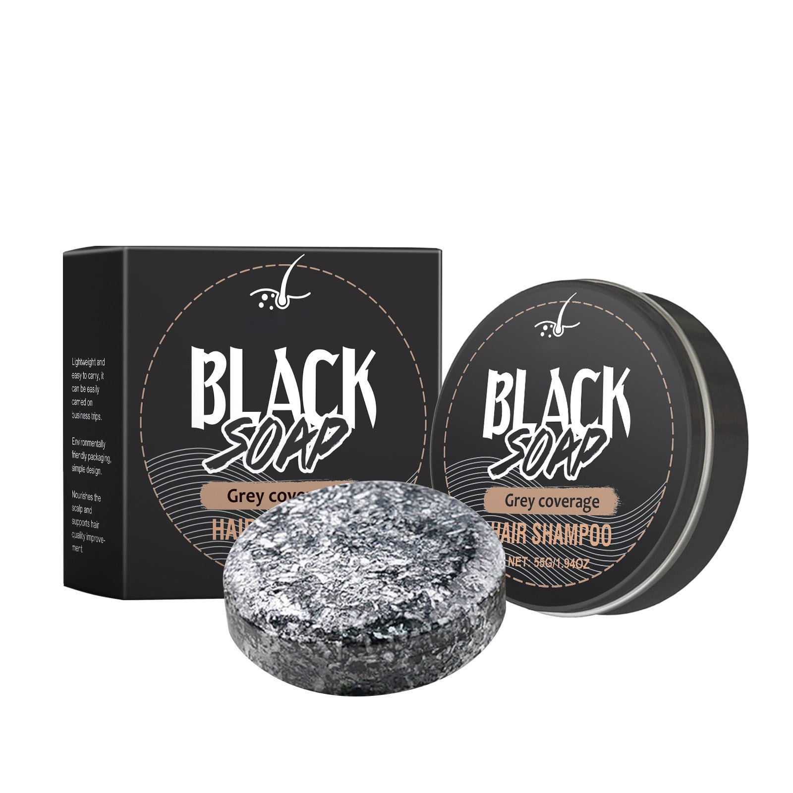 Black Soap Shampoo Bar for Natural Hair Care