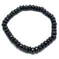 thumbnail image 1 of Natural Black Spinel 8mm Rondelle Shape Faceted Cut Beads Stretchable Bracelet for Men & Women., 1 of 1