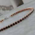 thumbnail image 1 of Natural Black Spinel Tennis Bracelet in 14K Rose Gold Vermeil, 1 of 2
