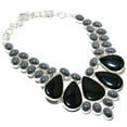 thumbnail image 1 of Natural Black Sunstone Gemstone 925 Sterling Silver Gift Necklace 18", 1 of 1