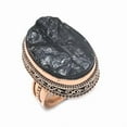 thumbnail image 1 of Natural Black Tourmaline Gemstone Handmade Copper Jewelry Ring Size 9, 1 of 2