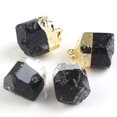 thumbnail image 1 of Natural Black Tourmaline Rough Unshaped Pendant Necklace, 1 of 2