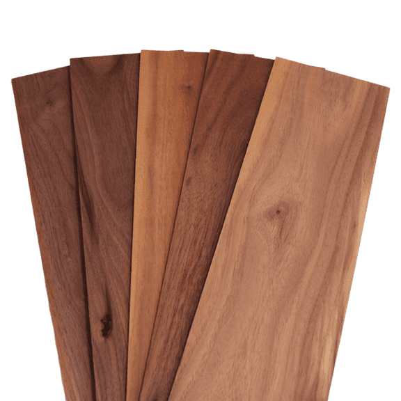 Natural Black Walnut Thin Sawn Lumber Board Blanks (25PCS) 1/8" x 4"