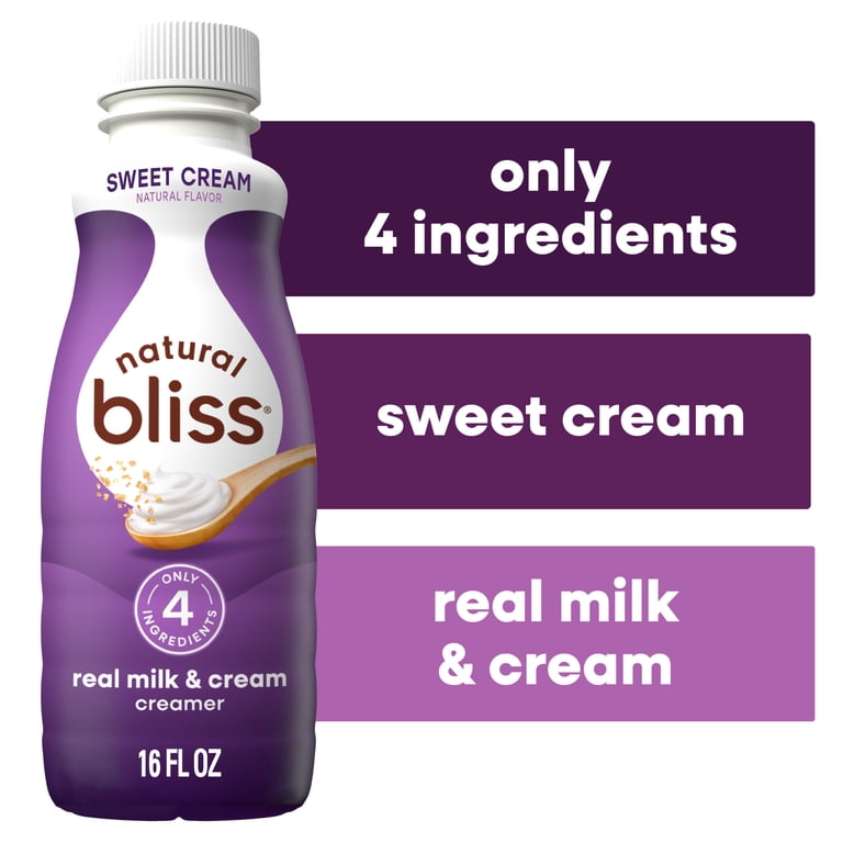 Nestle Natural Bliss Sweet Cream Liquid Coffee Creamer, Real Milk
