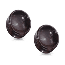 Natural Blood Stone Concave Double Flared Plugs