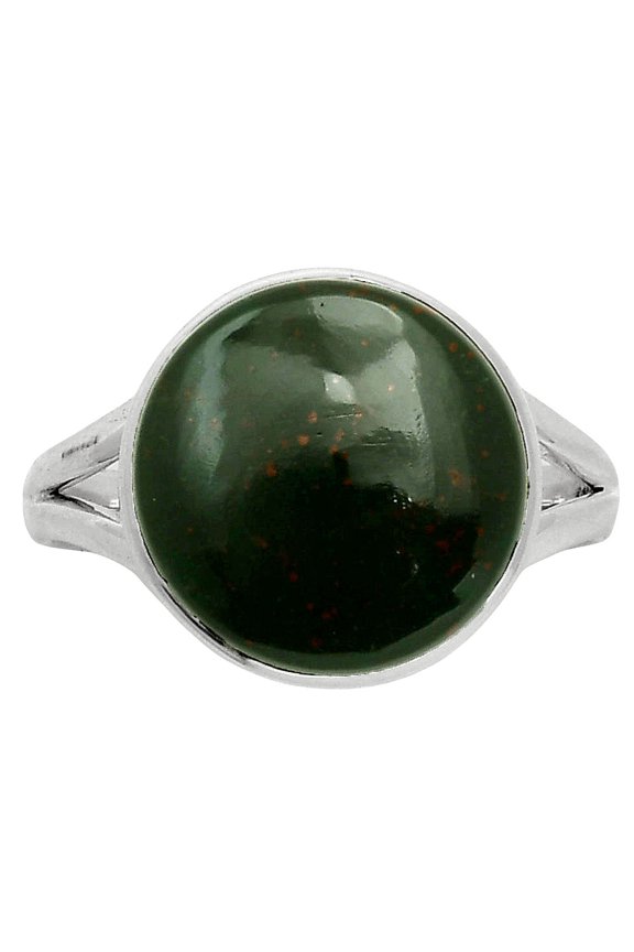 Natural Blood Stone - India 925 Sterling Silver Ring s.10 Jewelry R-1005 SDR249104