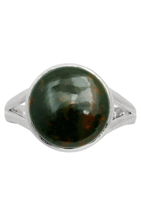 Natural Blood Stone - India 925 Sterling Silver Ring s.10 Jewelry R-1005 SDR249107
