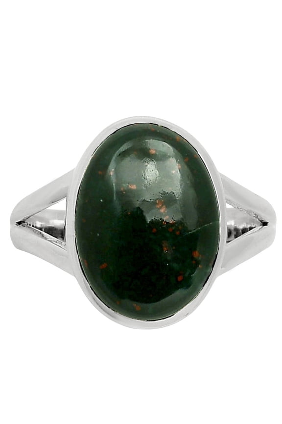 Natural Blood Stone - India 925 Sterling Silver Ring s.7 Jewelry R-1005 SDR249117