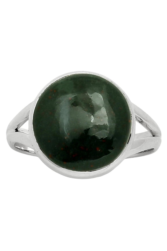 Natural Blood Stone - India 925 Sterling Silver Ring s.9 Jewelry R-1005 SDR249106