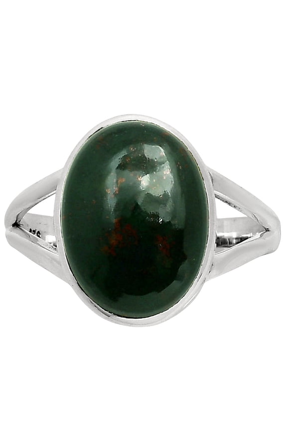 Natural Blood Stone - India 925 Sterling Silver Ring s.9 Jewelry R-1005 SDR249120