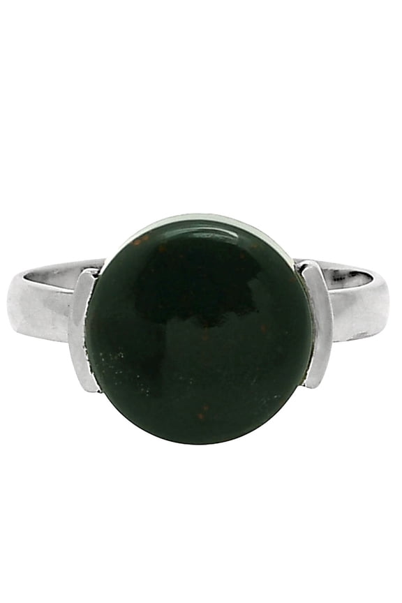 Natural Blood Stone - India 925 Sterling Silver Ring s.9 Jewelry R-1173 SDR249533