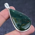 thumbnail image 1 of Natural Bloodstone Gemstone Handmade 925 Sterling Silver Pendant 2.48", 1 of 2