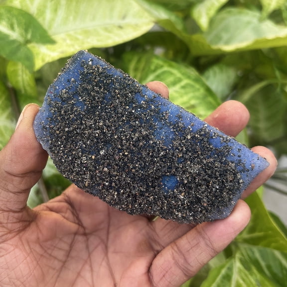 Natural Blue 368.50 Ct Rough Sapphire Certified Uncut Chakra Crystal Gemstone
